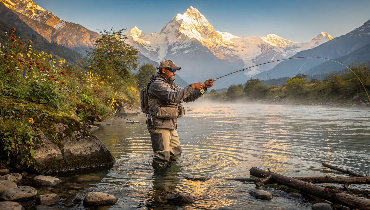 Pêche à la mouche dans l'Himalaya avec HiFly