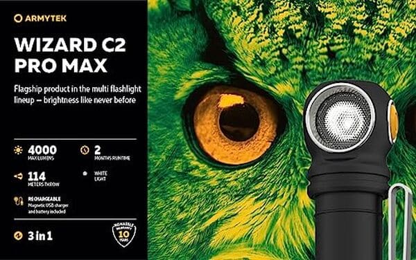 Découvrez notre test complet de la lampe frontale Armytek Wizard C2 pro max avec ses 4000 lumens. Idéale pour les amateurs d'activités nocturnes, cette lampe offre puissance et fiabilité.