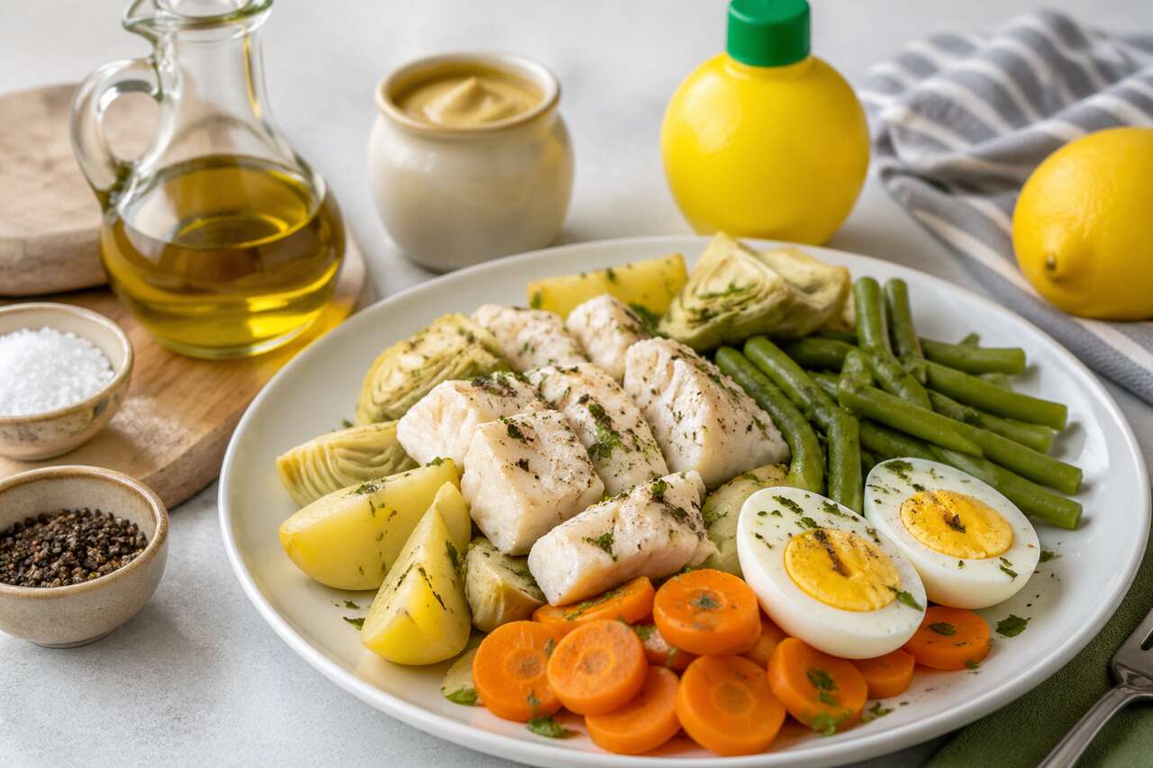 Recette d'aïoli à la morue et petits légumes