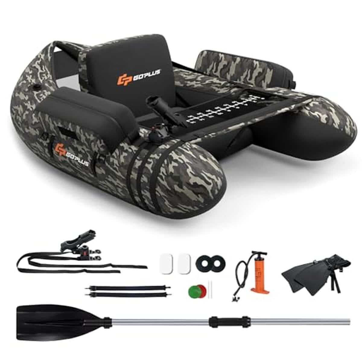 Test du bateau de pêche gonflable camouflage de GOPLUS