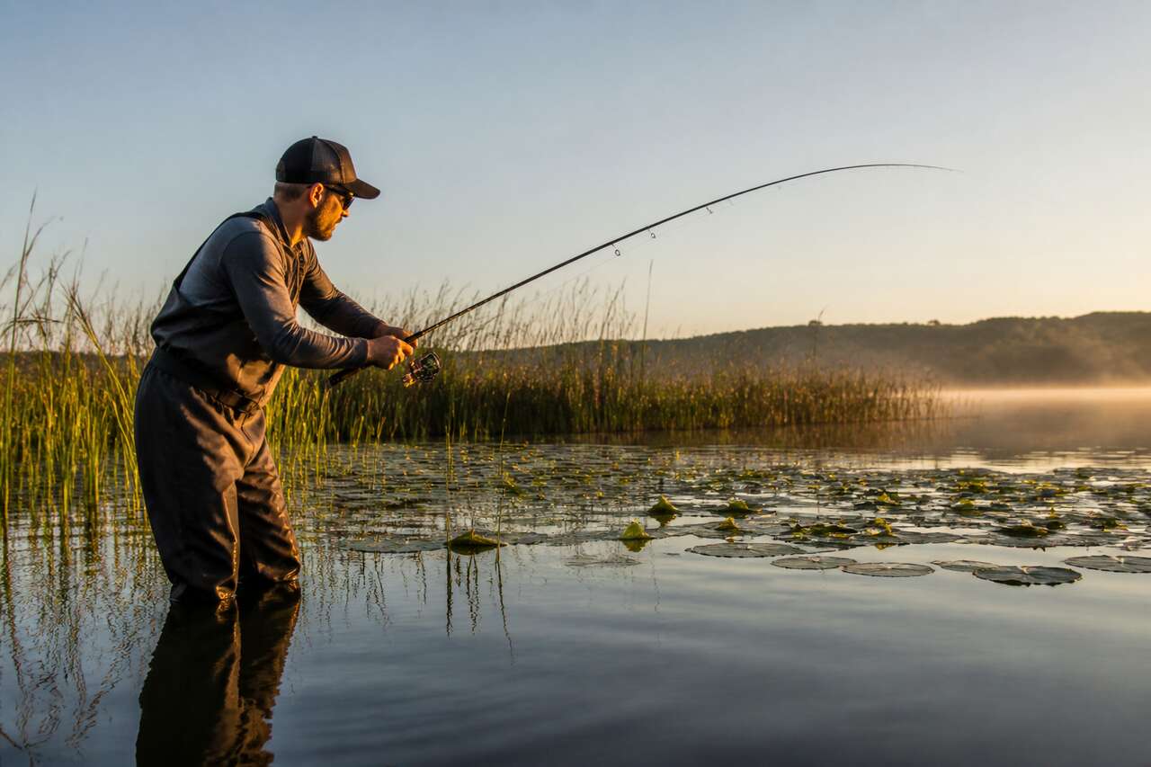 Le brochet en eaux peu profondes