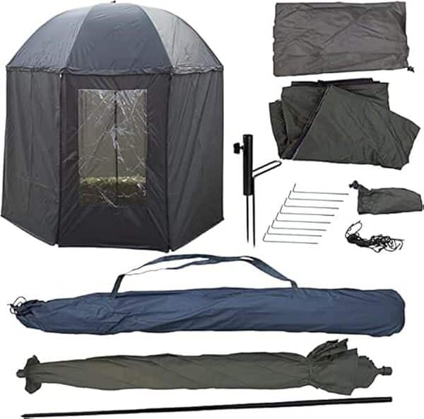 Test complet du parapluie de pêche Phoenix 91109 : avis, caractéristiques et protection optimale pour vos sessions de pêche au sec