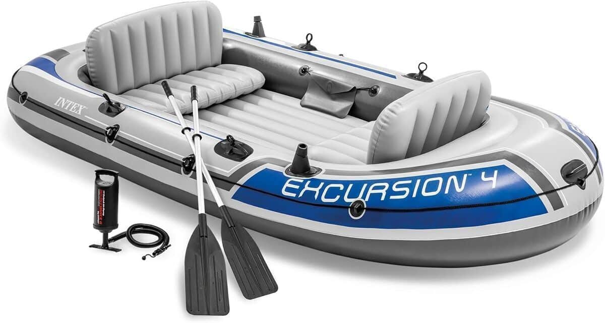 Test : bateau gonflable Intex Excursion 4 personnes