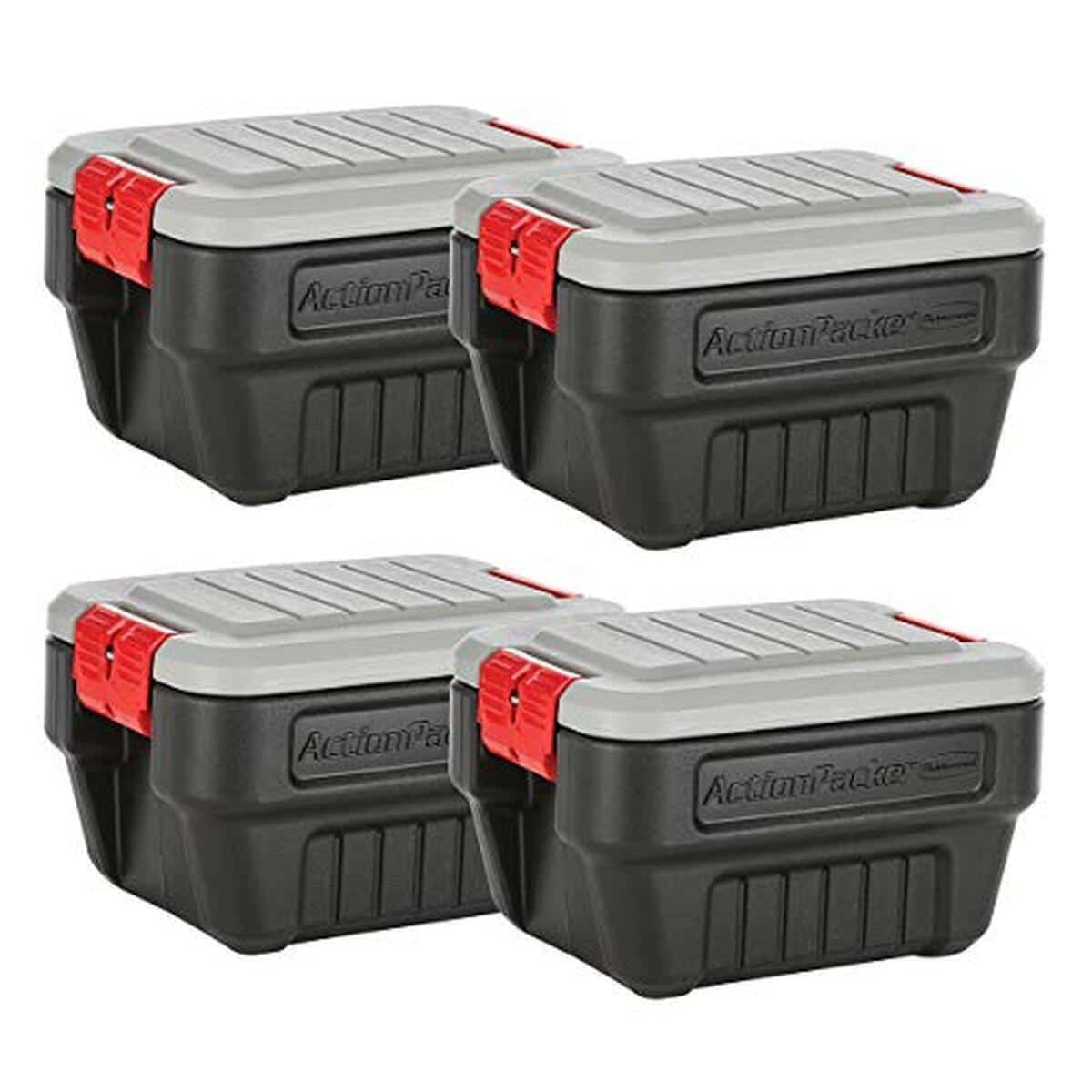 Test de la boîte de rangement robuste Rubbermaid ActionPacker 8 gallons