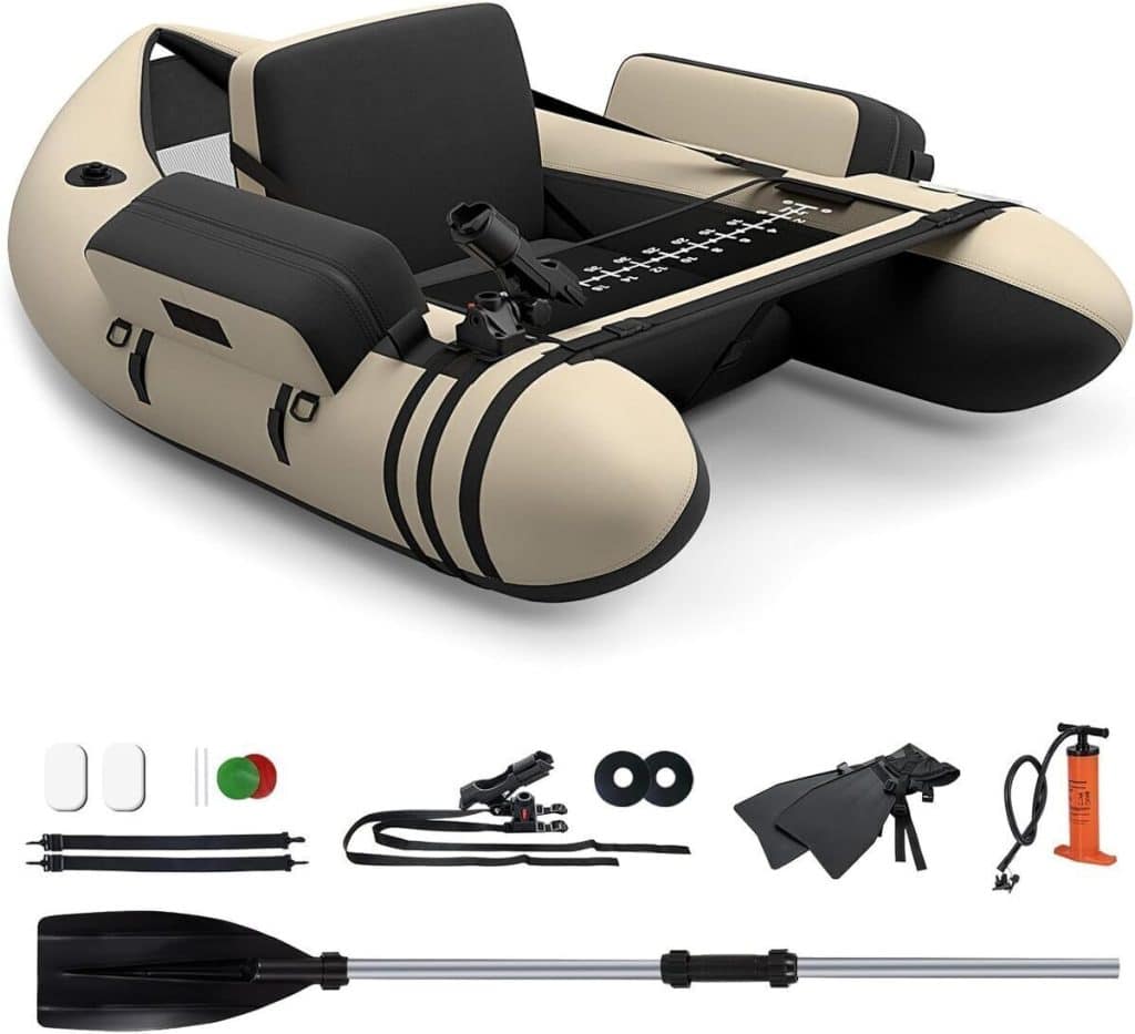 Test du kayak GYMAX : bateau gonflable de pêche 1 place
