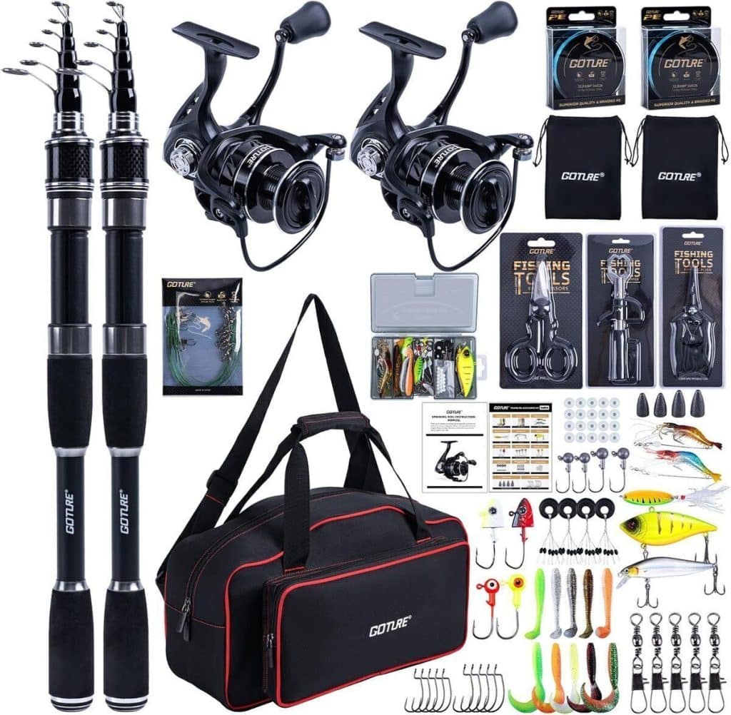 Test du kit de pêche télescopique Goture 1, 8 m complet