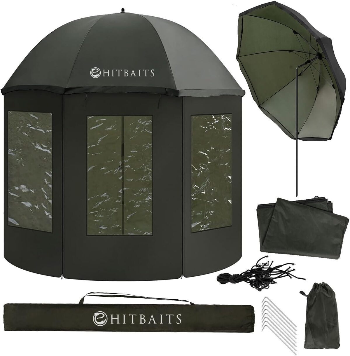 Test du parapluie de pêche imperméable Hitbaits : résistance et confort