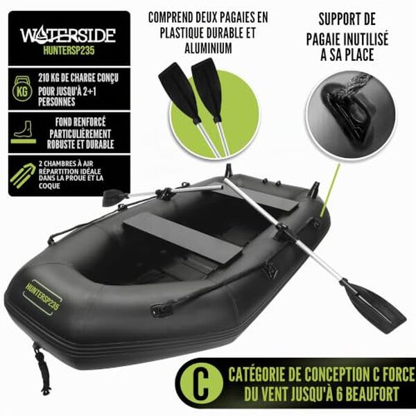 Découvrez notre test détaillé du bateau gonflable Waterside Hunter SP 235 : robustesse, performances et équipements inclus pour vos aventures nautiques.