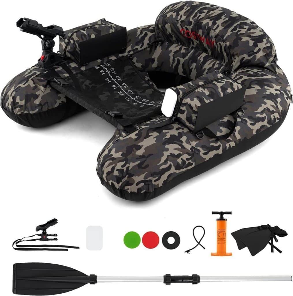 Test : bateau de pêche gonflable COSTWAY camouflage 150 kg
