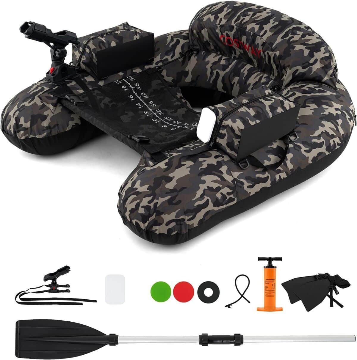 Test : bateau de pêche gonflable COSTWAY camouflage 150 kg