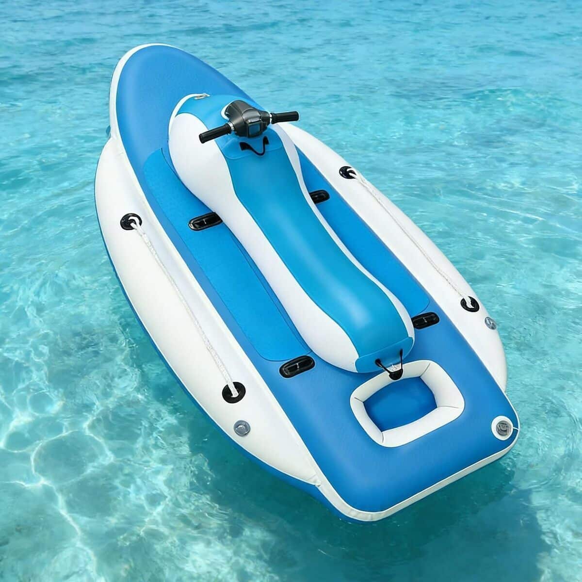 Test bateau gonflable 3-en-1 avec scooter aquatique 500W