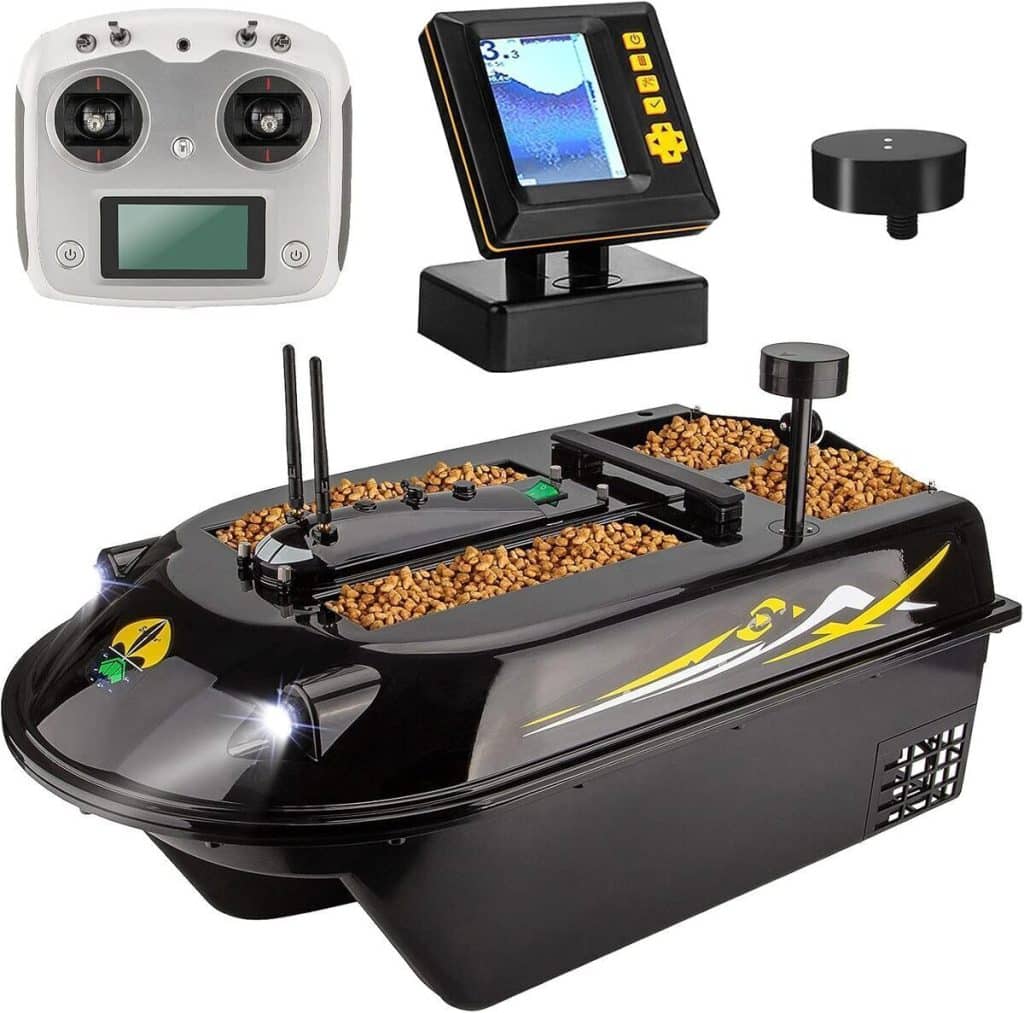 Test du bateau à appâts HUIOP : gPS RC et charge de 8kg