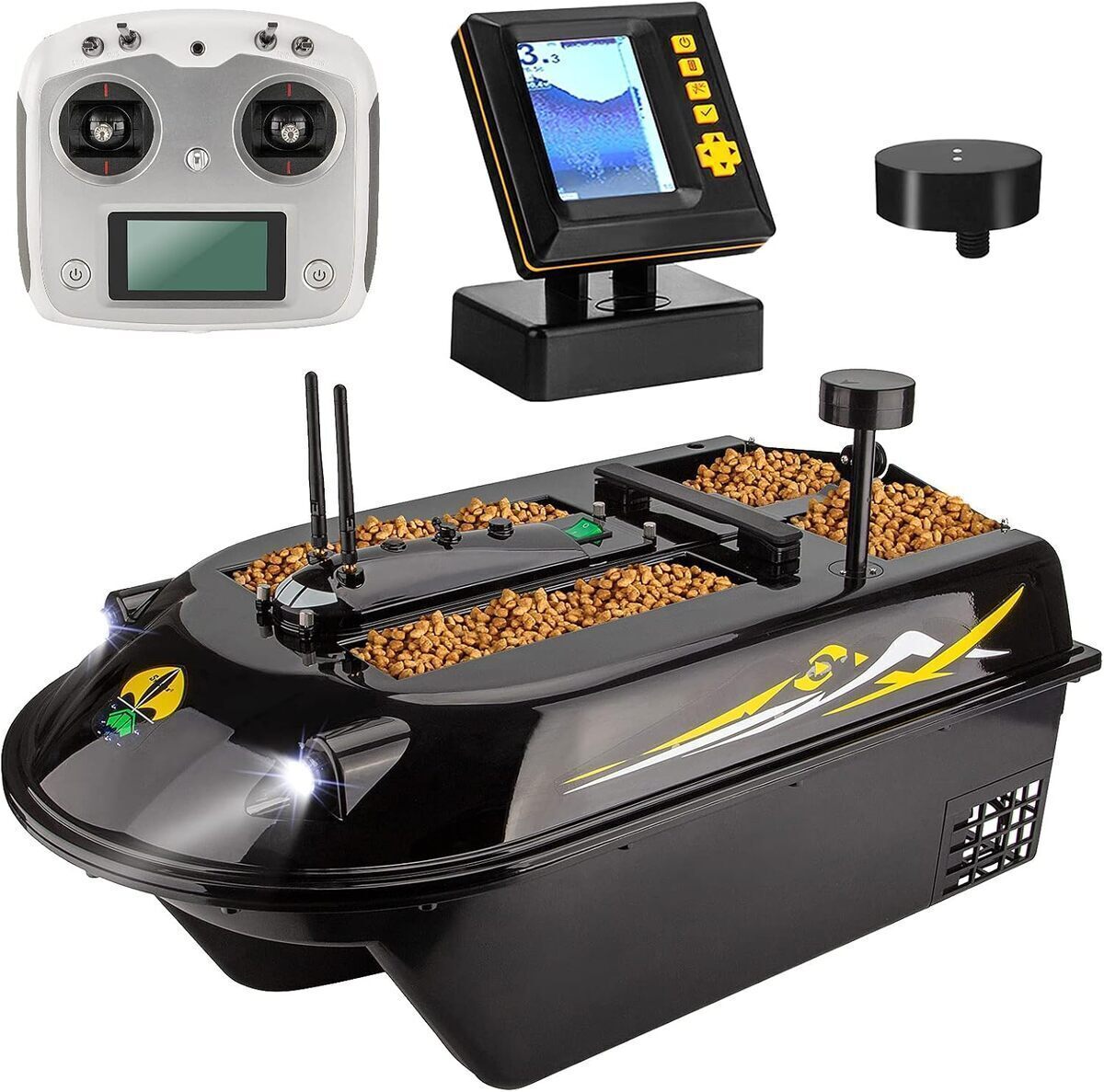 Test du bateau à appâts HUIOP : gPS RC et charge de 8kg