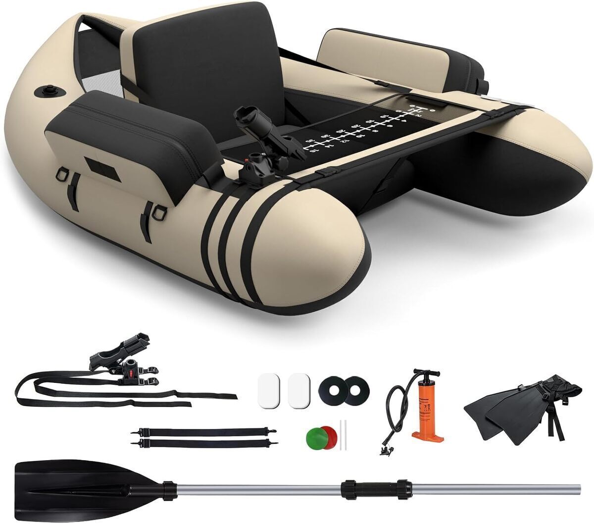 Test du bateau gonflable de pêche Costway avec accessoires et grande capacité