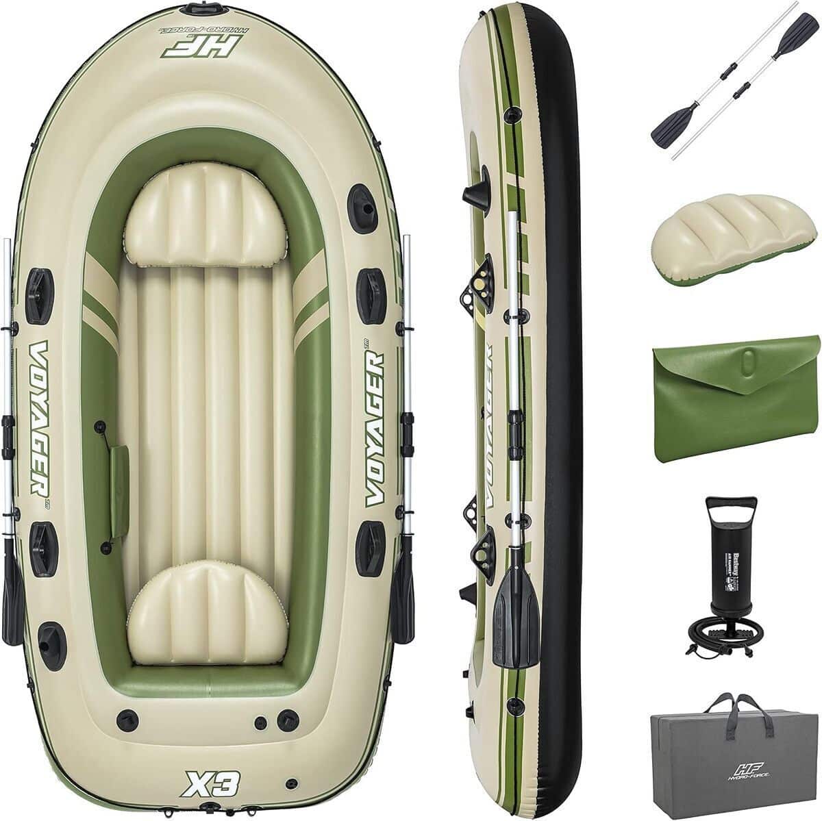 Test du bateau gonflable Hydro-Force Voyager X3 : confort pour 3 adultes