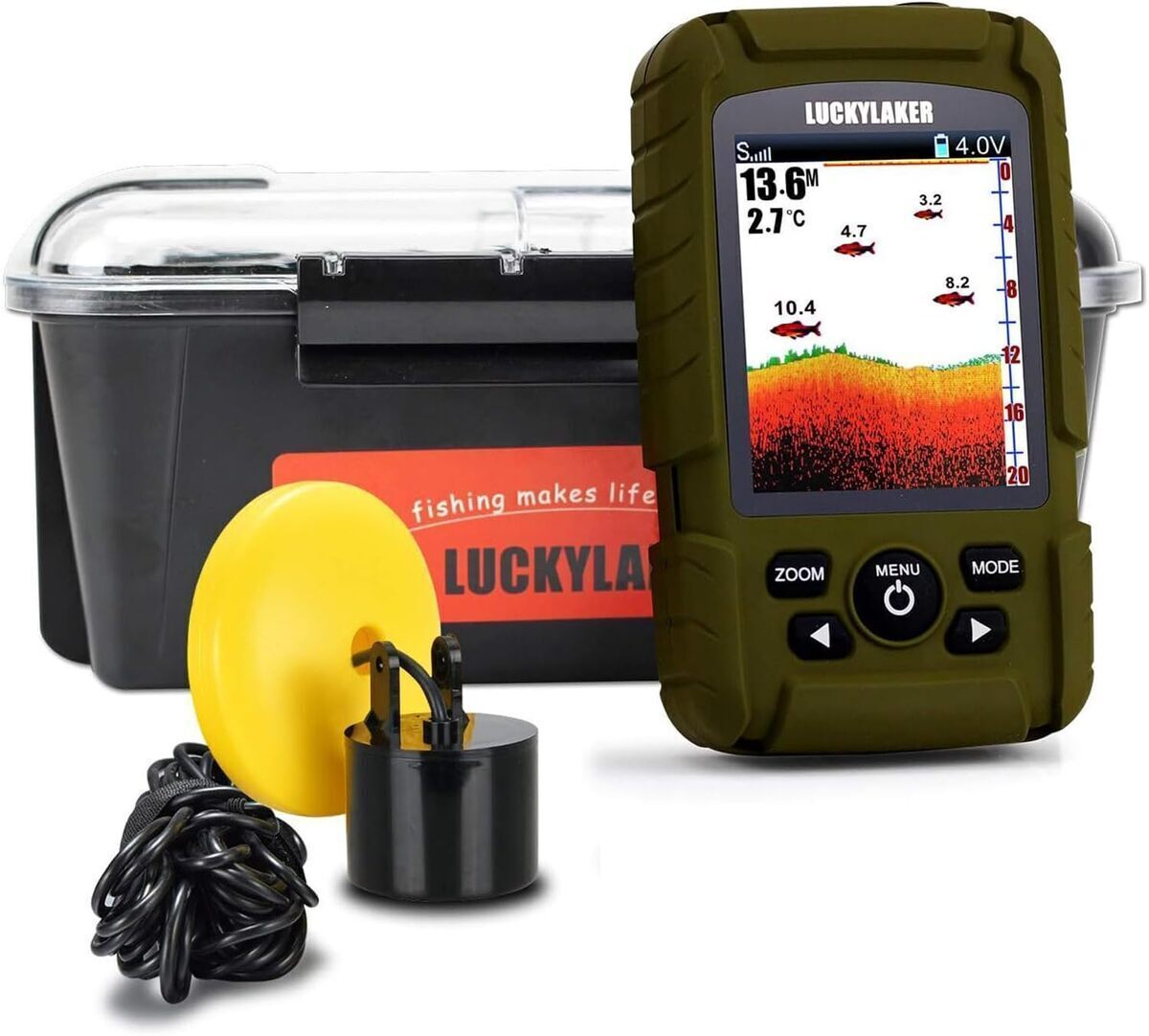Test du détecteur de poissons étanche Lucky pour kayak et mer