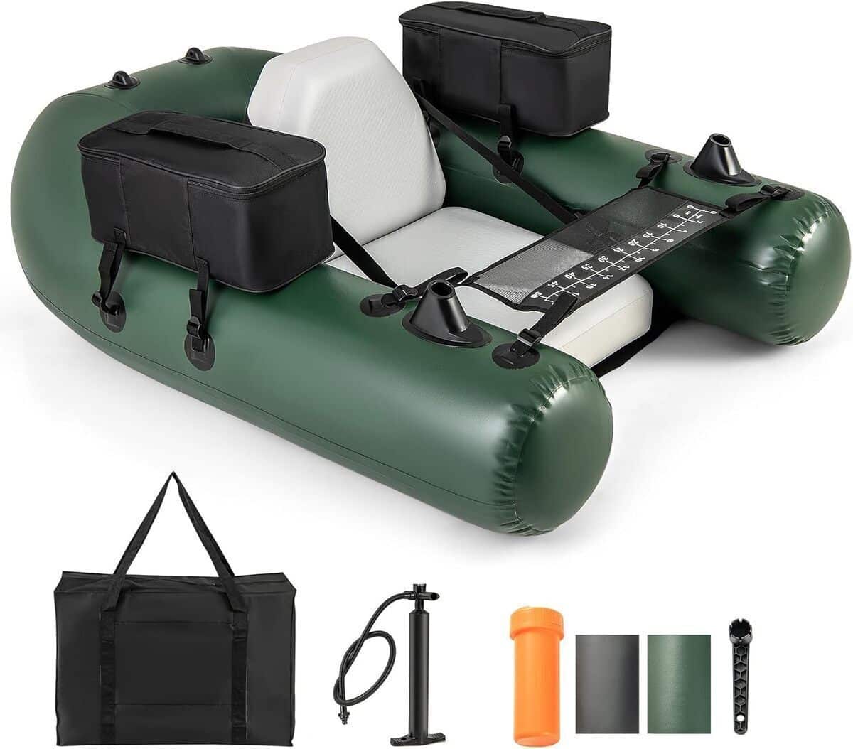Test du float tube de pêche Goplus : praticité et rangement optimal
