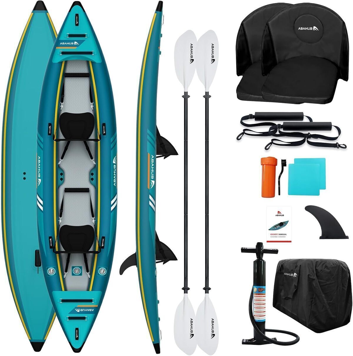 Test du kayak gonflable Abahub 320cm bleu pour une personne