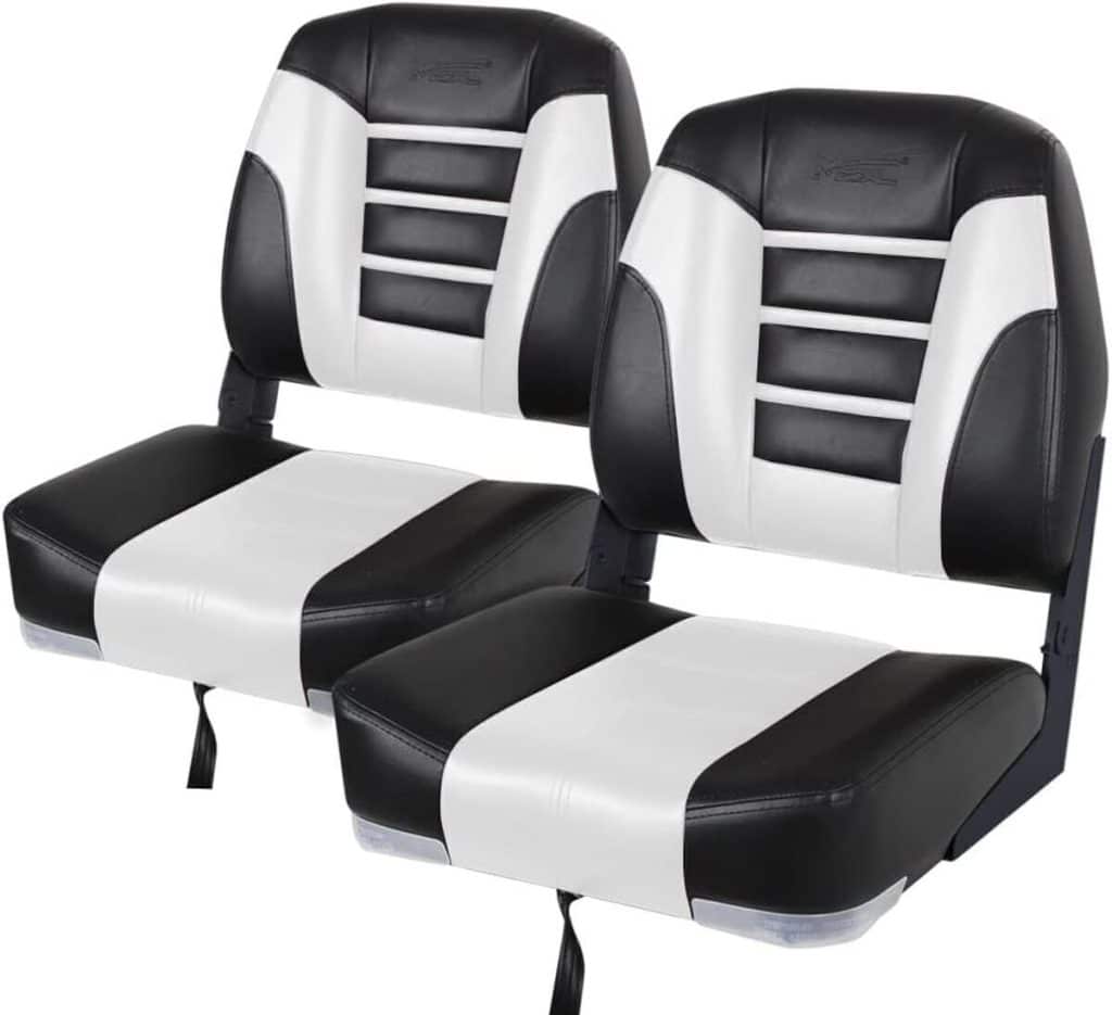 Test : sièges de bateau pliables MSC S104 noir/blanc