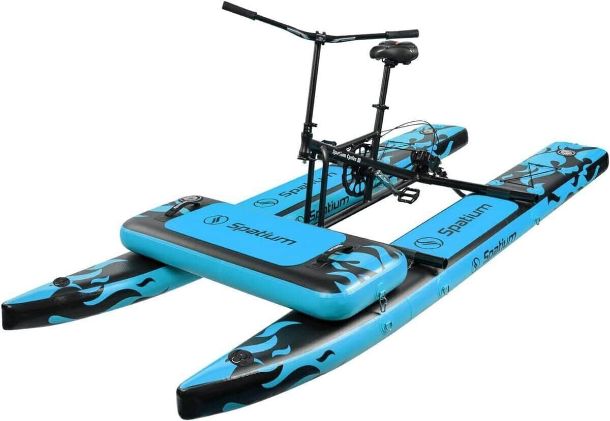 Test : vélo aquatique Spatium, le bateau à pédale gonflable pour la pêche