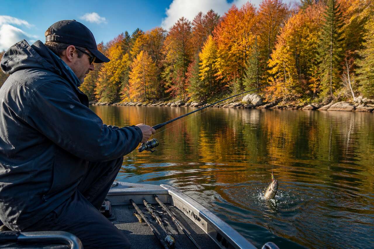 Pêcher le sandre et la perche en automne avec des leurres durs : guide et astuces