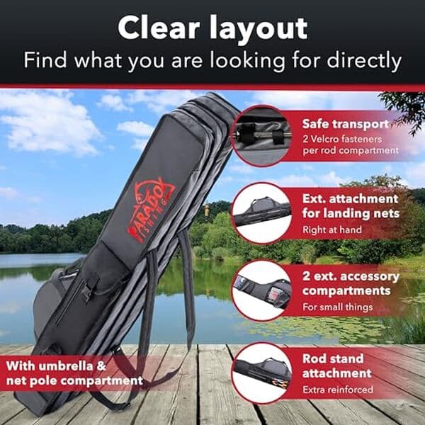 Découvrez notre test complet du fourreau Paradox Fishing avec 3 compartiments : praticité, robustesse et rangement optimal pour votre canne à pêche.