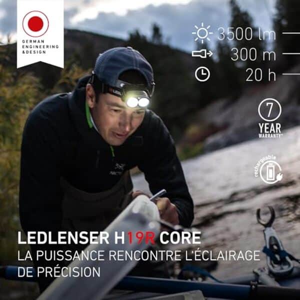 Découvrez notre test complet de la lampe frontale Ledlenser H19R Core : performances, étanchéité et autonomie pour tous vos besoins d'éclairage en plein air.