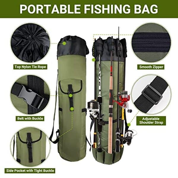 Découvrez notre test complet du sac de pêche FOUUAAOOU en tissu Oxford vert : qualité, durabilité et praticité pour vos sorties de pêche.