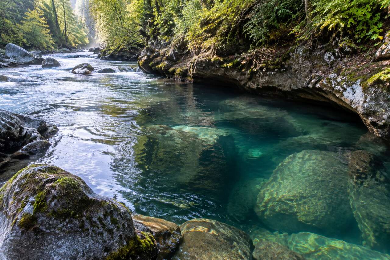 Où se cache la grosse truite en rivière: les postes à fort potentiel Où se cache la grosse truite en rivière: les postes à fort potentiel