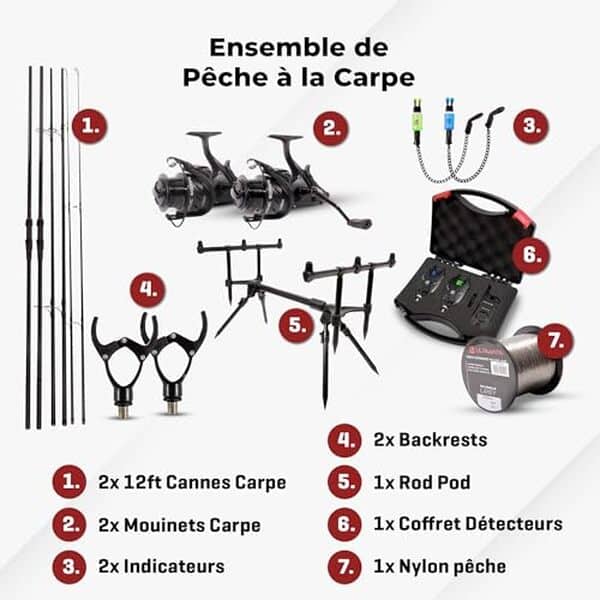 Découvrez notre test complet de la canne à carpe Ultimate Ensemble Adventure 12ft : performances, avantages et conseils d'utilisation pour optimiser votre pêche à la carpe.