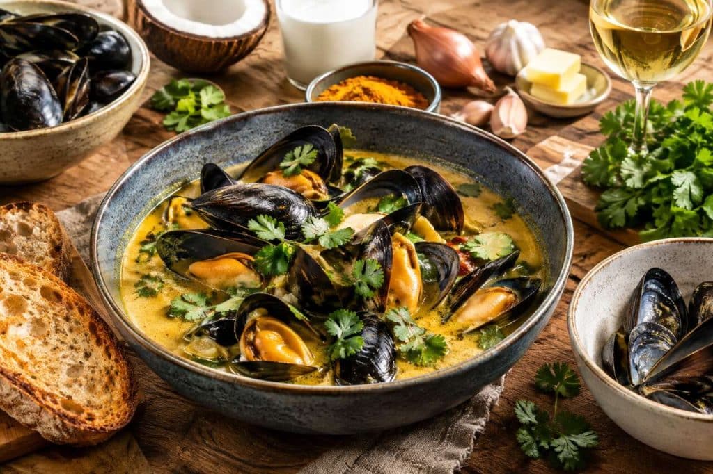 Recette de moules au curry faciles et savoureuses