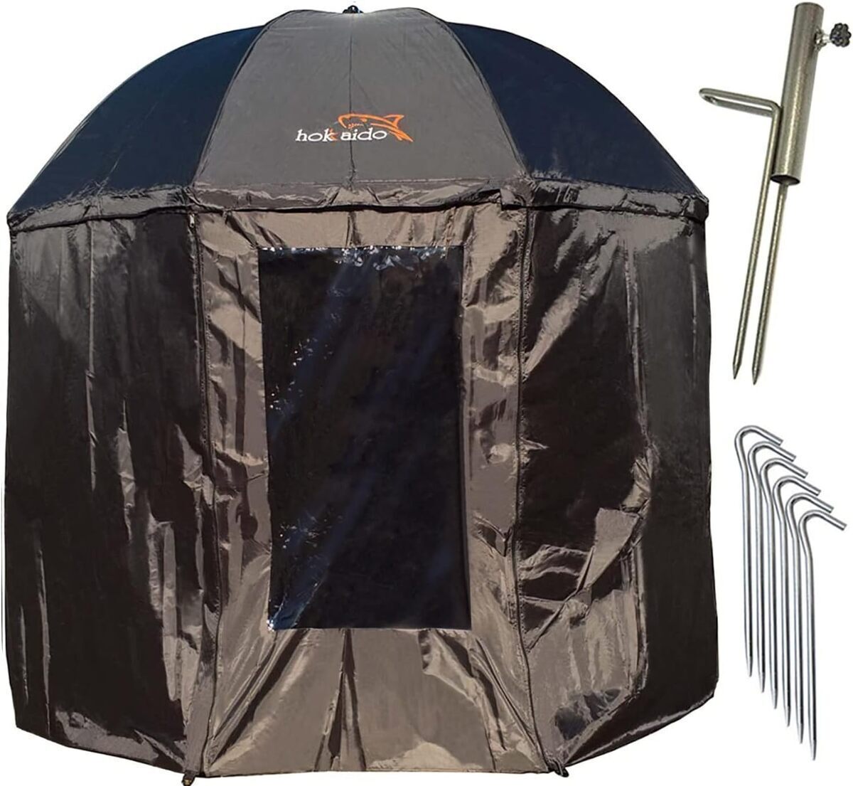 Test du parapluie de pêche Hokkaido 250 CM : protection complète et accessoires pratiques